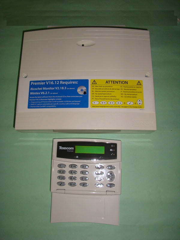 لوحة انذار سرقة واقتحام 8 منطقة و لوحة تشغيل وبرمجة PLCD     8 zone burglar and intrusion panel P832 with PLCD keypad Made by TEXECOM U.K.